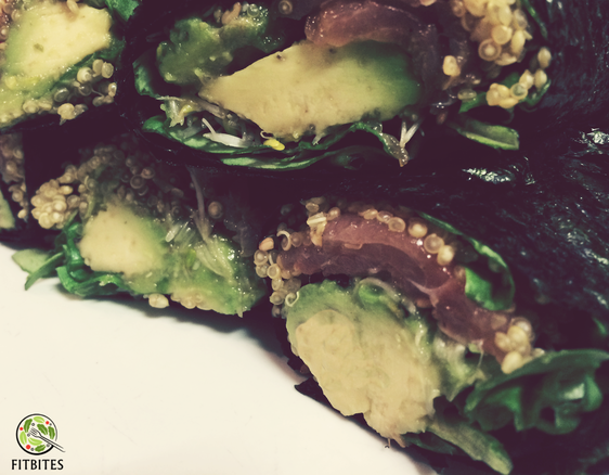 quinoa nori with salmon and avocado